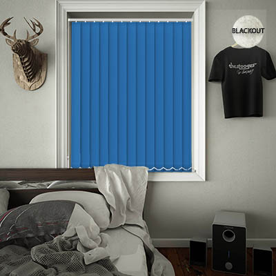 Classic Blue Banlight Duo FR Blue Vertiical Blinds