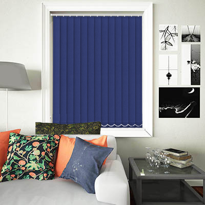 Classic Blue Splash Empire Vertical Blinds